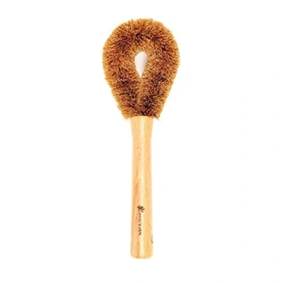 Image of Wild &amp; Stone Coconut Fibre Dish Brush Scrubbing With Handle Sustainable Washing Up Eco Cleaning