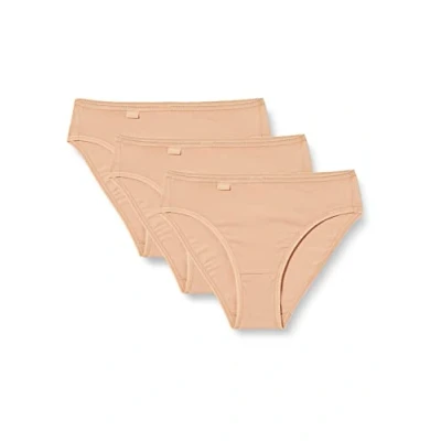 Image of Sloggi Womens 24/7 Cotton Tai C3p Boxer Briefs, Brush, 22 UK