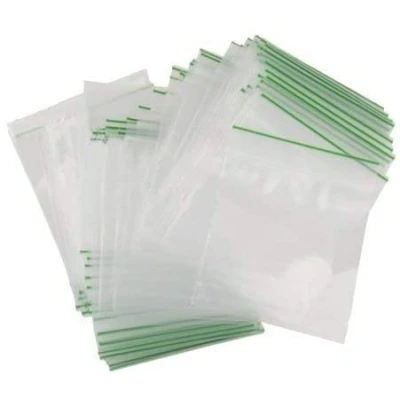 Image of 100 Grip Seal Bags 60 x 60mm Reusable Strong Zip Lock Small Clear Resealable Plastic Polythene Packaging for Food Storage, Jewellery by Fogg Supplies (60 60)