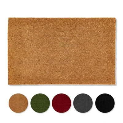 Image of Carpido Non slip coconut mat, antibacterial door mat for covered outdoor use, sustainable natural fibre, 100% coconut, 60 x 90 cm,