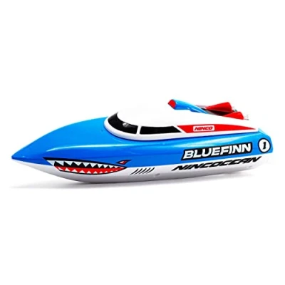 Image of Ninco NincOcean Bluefinn Remote Controlled Boat with Wide Swivel Angle. 2.4GHz Transmitter Colour: Blue. +6 Years NH99035