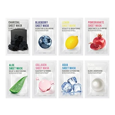Image of EUNYUL [PACK OF 8] Purity Sheet mask Pack 8 Types Korean Skincare Hydrating &amp; Nourishing face masks beauty multipack set
