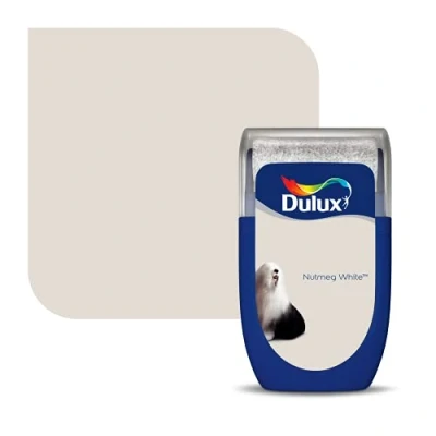 Image of Dulux Walls &amp; Ceilings Tester Paint, Nutmeg White, 30 ml