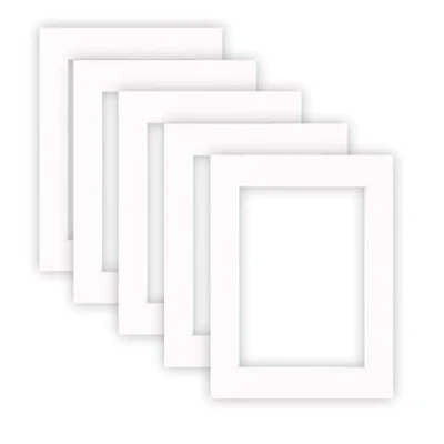 Image of nielsen Conservation Picture Mount White 30x40cm to fit Image Size 20.5x29.5cm (also for A4), Set of 5, Acid Free (pH Neutral) Protective Photo Mount, Smooth Surface Pure