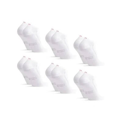 Image of DANISH ENDURANCE Bamboo Trainer Socks, Breathable Ankle Low Cut Sneaker Super Soft, Men &amp; Women, 6 Pack, White, 3 5