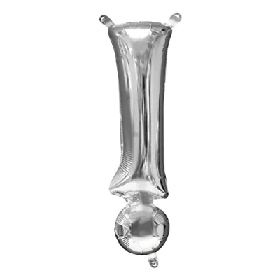 Image of Amscan 3528301 16In: Symbol &#039;!&#039; Silver