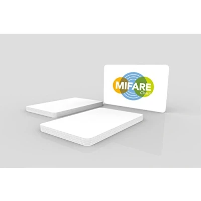 Image of NXP MIFARE Classic 1K EV1 Blank White PVC Cards, ISO14443A, 13.56MHz, Printable, Gloss Finish (Pack of 100)