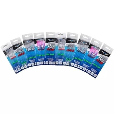 Image of 7 Hooks Mackerel Feathers (Mixed 10(2 each))