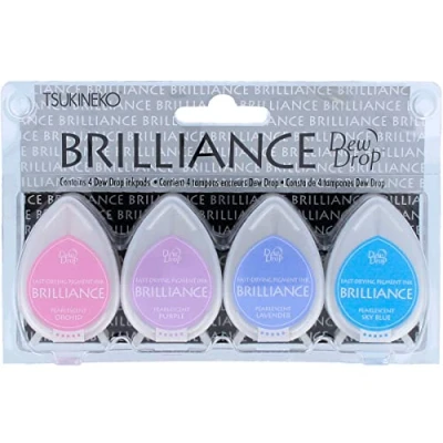 Image of Tsukineko BDIP100 002 &quot;Jewel Tone&quot; Brilliance Inkpad Set Multi colour