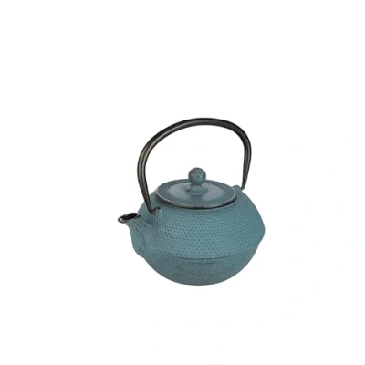 Image of IBILI Cast Iron Blue Teapot, 1.2 Litres, Enamel Interior, Induction Safe