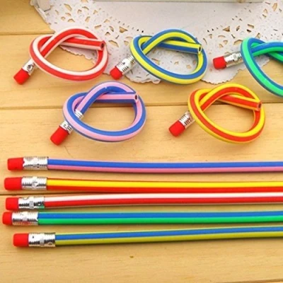Image of AHG Soft Flexible Bendy Pencils Magic Bend Kids Children School Fun Equipment (15)