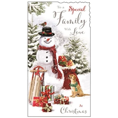 Image of Jonny Javelin Snowman Special Family with Love at Christmas Card