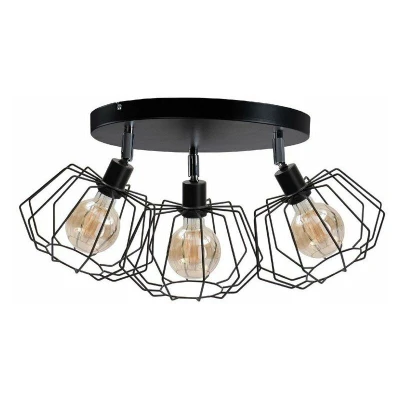 Image of Luna Ceiling Spotlight Clusters Black, 32cm, 3x E27
