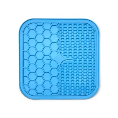 Image of Petface Silicone Pet Treat Mat, Blue (Pack of 2)