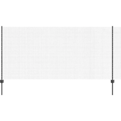 Image of vidaXL Welded Wire Fence with 22 U Posts Grey 1.2x25 m Steel