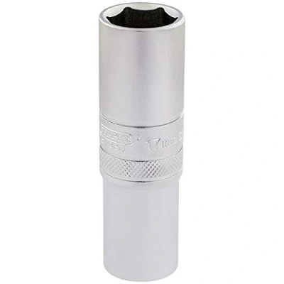 Image of Draper 6 Point Metric Deep Socket, 1/2&quot; Sq. Dr., 17mm