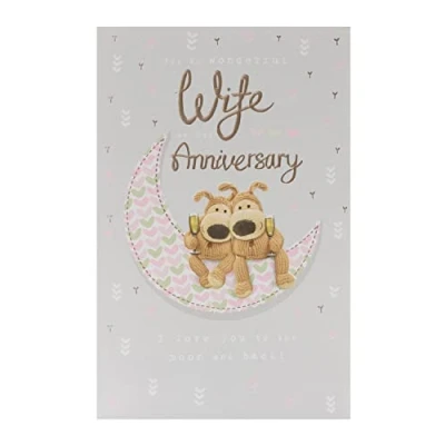 Image of Boofle Cute Wedding Anniversary Card for Wife Day