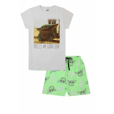 Image of Disney Womens the Mandalorian and Child Baby Yoda Short Ladies Pyjamas (14 16) White