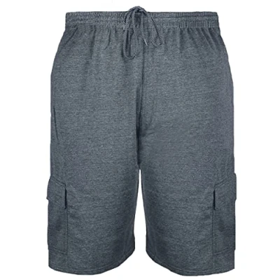 Image of Big Mens Charcoal Grey Hoss Cargo Shorts Lightweight Tall Clothing 2XL 3XL 4XL 5XL 6XL 7XL 8XL, Size :