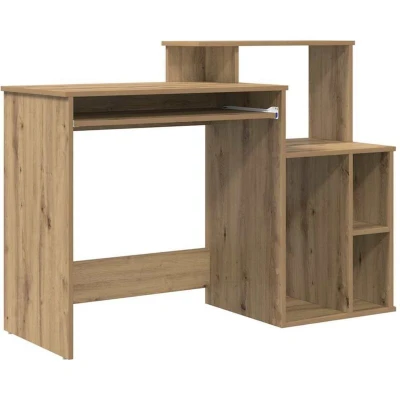 Image of vidaXL Desk with Storage Artisan Oak 120.5x44x88.5 cm Engineered Wood