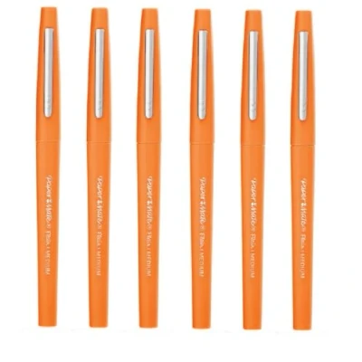 Image of Paper Mate Flair Medium Point Felt Tip Pen Tangerine 6 Pack