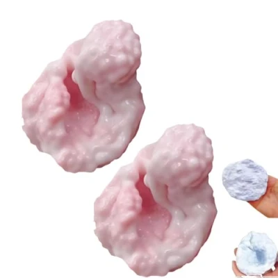 Image of Grape Stressball, Vacuum Stress Ball, Colorful Beads Shapeable Ball Squishy Toy, Relief Milk Noisy Sensory Fidget Toys Squeeze (Pink)