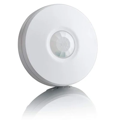 Image of SEBSON 2x PIR Sensor Outdoor IP65, Surface Ceiling mounted, Infrared Motion Detector, LED light suitable, Range 8m / 360, max. 2000/1000W, white