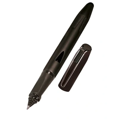 Image of ONLINE Rollerball Switch Plus, ink cartridge roller and touch pen, ergonomically shaped, for left right handed,stylus tip tablets &amp; smartphones, multifunction pen incl. cartridge, black