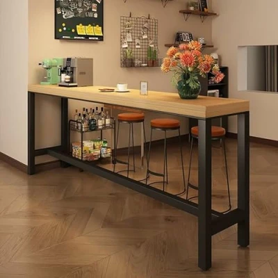 Image of NOBBAT Bar Height Table,High Table,Kitchen Breakfast Bar,Rectangular Kitchen Table Counter,Counter Dining High Tables for Living Room(Original w