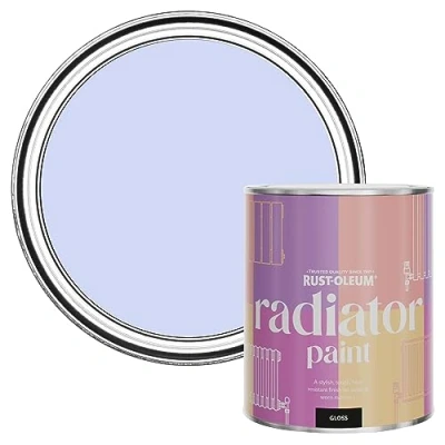 Image of Rust Oleum Purple Heat Resistant Radiator Paint in Gloss Finish Be My Mermaid 750ml