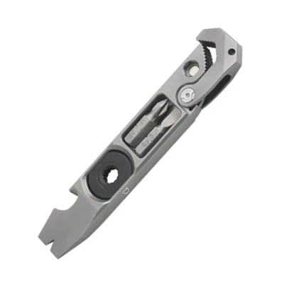 Image of Qussedser Titanium EDC Pry Bar,Multifunctional Tool,Wrench/Pry Bar/Screwdrivers/Nail Drivers/Bottle Openers &amp; Other Functions