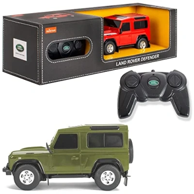 Image of KandyToys Remote Control Land Rover Defender 1:24sc Model 27.145MHz 2 Assorted Colours Officially Licensed By RC Car