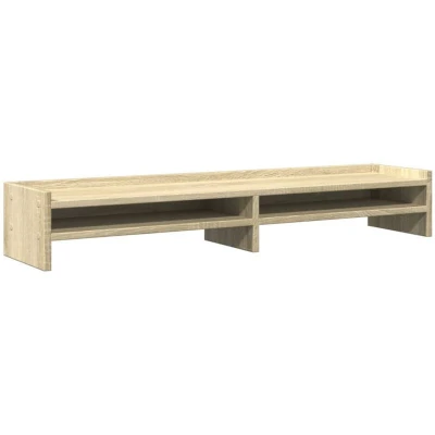 Image of vidaXL Monitor Stand Sonoma Oak 100x24x16 cm Engineered Wood