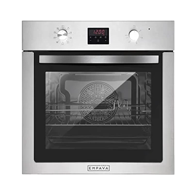 Image of Empava Electric Oven, Built In Oven 72L, In, Ovens 12 Functions, Installed 60cm, Single with Timer,Fan Oven,Fan In,Stainless Steel