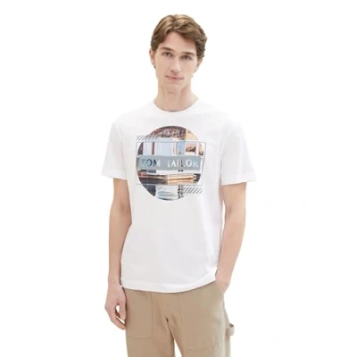 Image of TOM TAILOR Men&#039;s 1041871 T Shirt, 20000 White, L