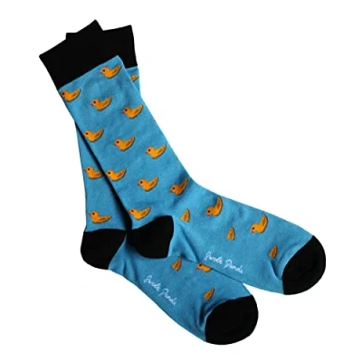 Image of Swole Panda Bamboo Socks UK 4 7 Blue Ducks Womens