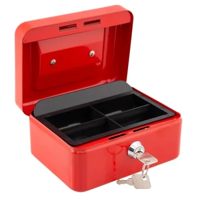 Image of Burg Wachter CB01R Money 5015 6&quot; Cash Box Red
