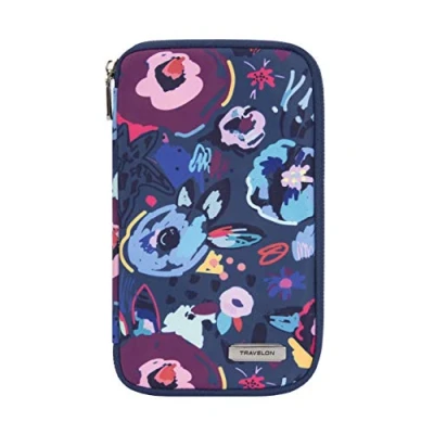 Image of Travelon RFID Blocking Family Passport Zip Wallet, Mod Floral, One Size, Wallet