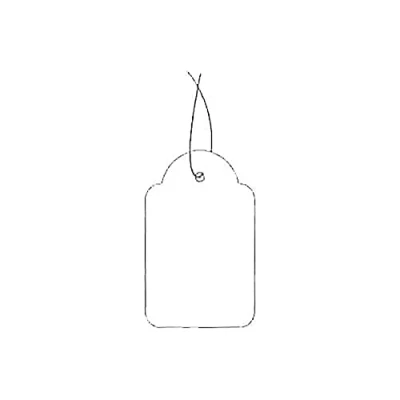 Image of Apli 18x29mm Strung Ticket White (Box of 1000)