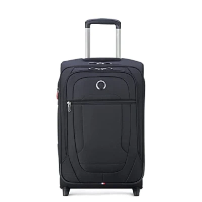 Image of DELSEY PARIS Helium DLX Softside Expandable Luggage with 2 Wheels, Black, Carry on 21 Inch, Wheels