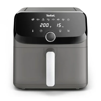 Image of Tefal Easy Fry Mega, Air fryer, Extra Large Capacity 7.5 L, 8 Preset Programs, Compact Size,EY855HG0, Grey