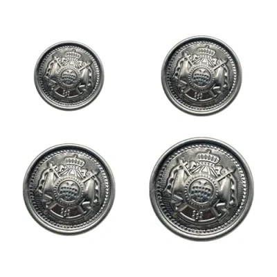 Image of Luckious 40 PCS Sliver Metal Blazer Button Set, Round Shank Sewing Buttons Vintage Copper for Blazer, Suit, and Coat (10PCS Each 24L/15MM, 28L/18MM, 36L/23MM 40L/25MM)