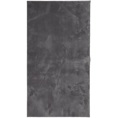 Image of vidaXL Rug HUARTE Short Pile Soft and Washable Anthracite 80x150 cm