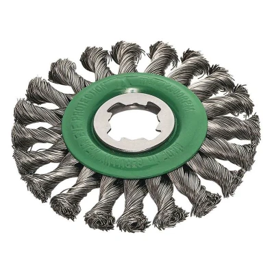 Image of Lessmann X Lock Knot Stainless Steel Wheel Brush 115mm Non Spark