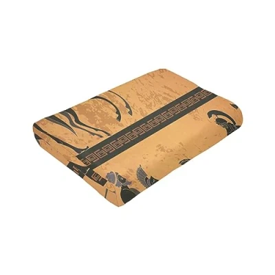 Image of MUMICO Throw Blanket 40&quot;x30&quot; Greece Black Figure Pottery Ancient Greek Mythology Centaur Flannel Blankets Soft Plush for Sofa, Bed, Couch, Office, Travel