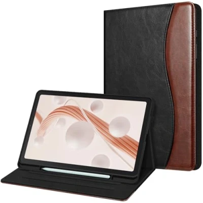 Image of FINTIE Case for Samsung Galaxy Tab S6 Lite 10.4 Inch 2022/2020 (Model SM P610/P613/P615/P619) with S Pen Holder, Multi Angle Viewing Folio Stand Cover Pocket, Wake/Sleep (Dual Colour)
