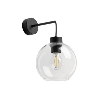 Image of Cubus Dome Wall Lamp Black 1xE27