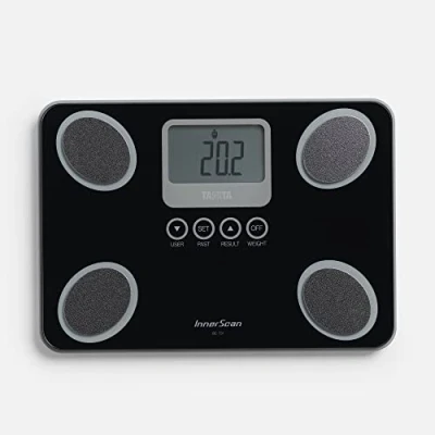 Image of TANITA BC 731 Compact, Glass Innerscan Body Composition Monitor Easy To Read LCD Display 10 Measurements Black
