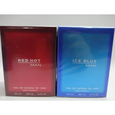 Image of RED HOT MAN EAU DE TOILETTE 100ML FOR MEN + ICE BLUE