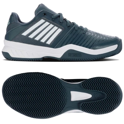 Image of K Swiss Performance Men&#039;s Court Express HB Tennis Shoes, Indian Teal/White/Aqua Splash, 7.5 UK